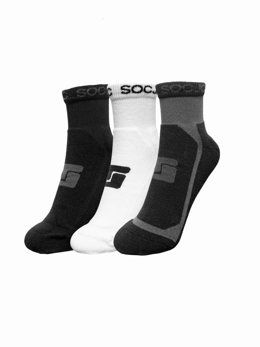 SOCJOC Activewear Quarter Socks - 3 pack