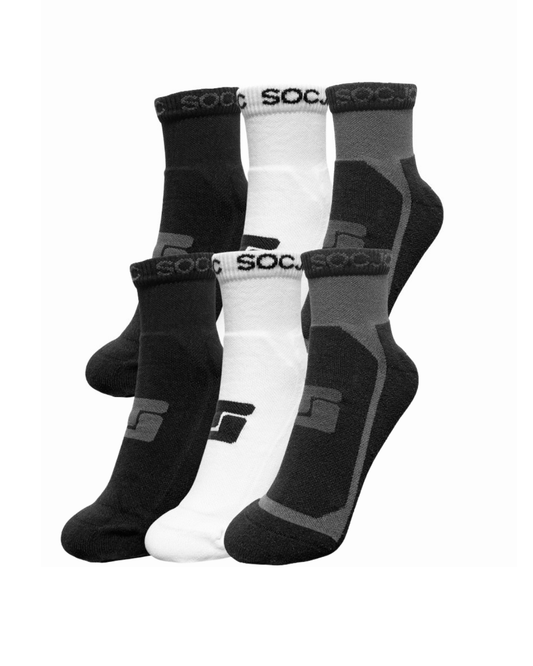 SOCJOC Activewear Quarter socks (Women) - 6 pack